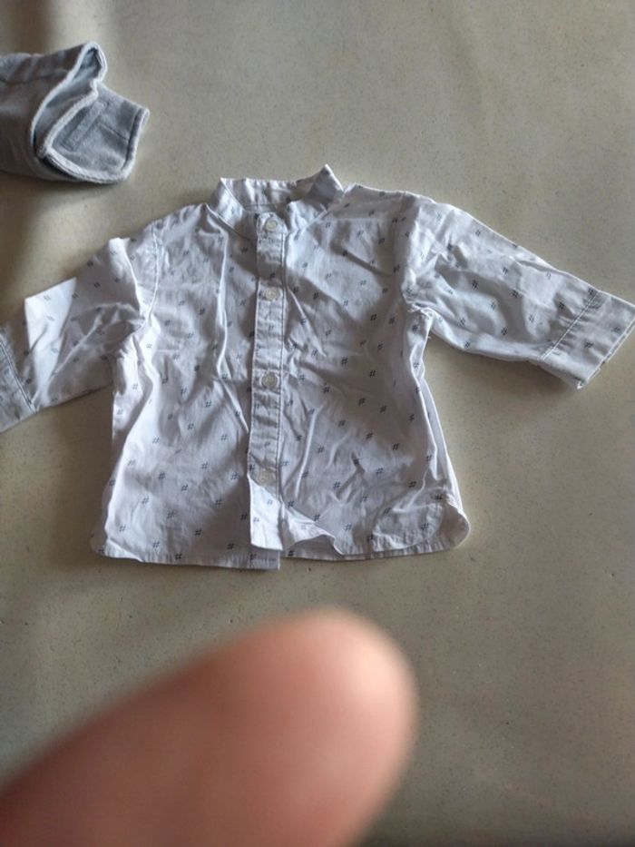 Chemise manches longues+gilet Kiabi. Taille 3 mois ((56/62 cm - photo numéro 4
