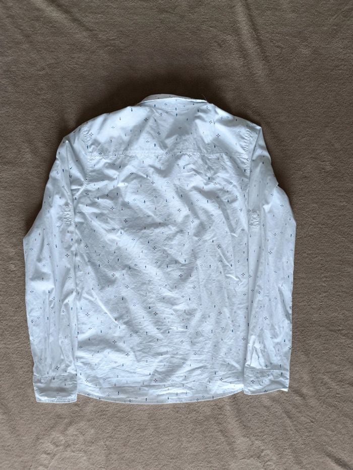 Chemise blanche à motifs Okaidi taille 14 ans - photo numéro 4