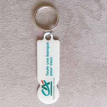 Faby27800 Porte clefs jeton de caddie "crédit agricole"