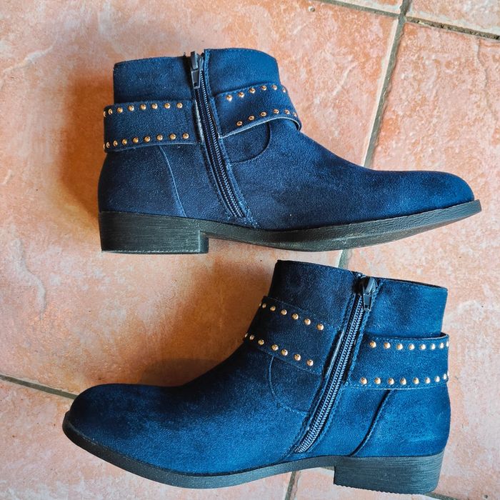 Bottines bleues Ki Té Toi taille 38 - photo numéro 3