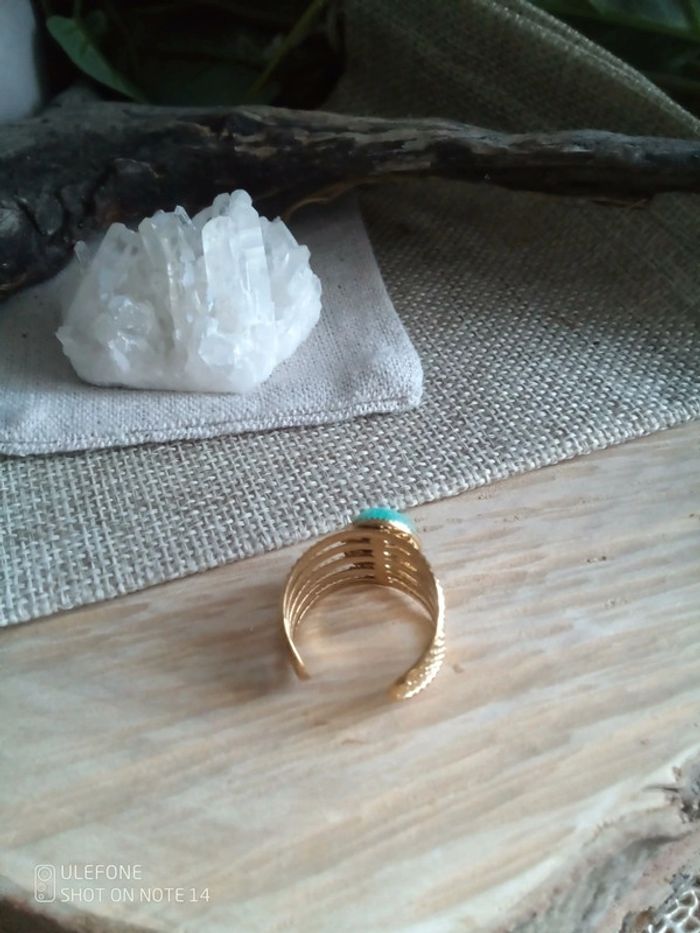 Bague bohème Amazonite pierre naturelle - photo numéro 3