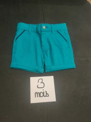 Short en jeans garçon 3 mois bleu