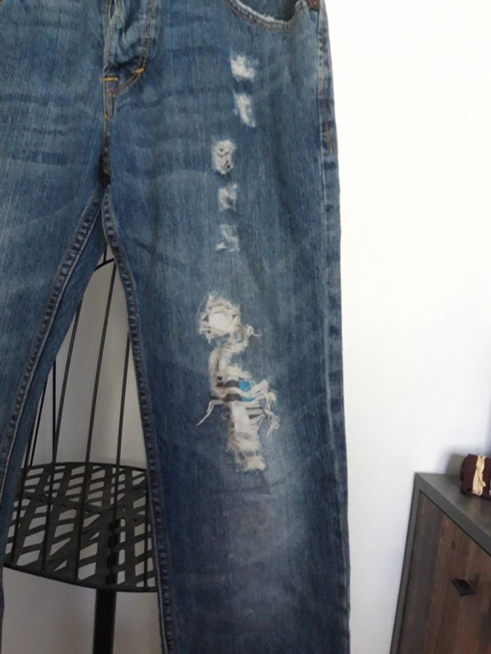 Vintage jean homme femme destroyed ripped - photo numéro 4
