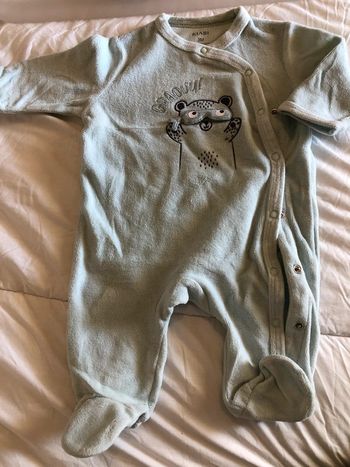 Pyjama garçon bleu clair 3 mois