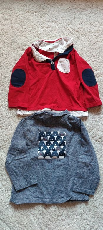 Lot de 2 t-shirts manches longues