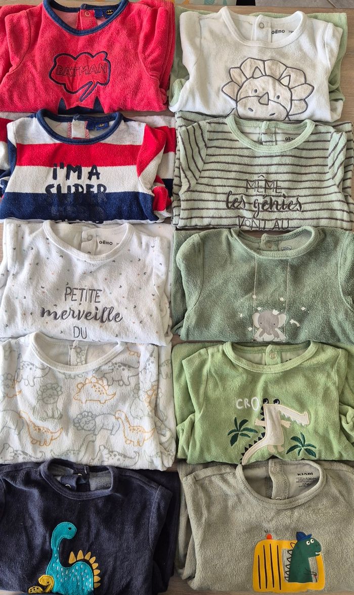 Lot pyjama 12 mois