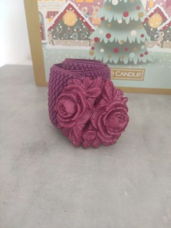 Vintage ceinture élastiqué violet fleur