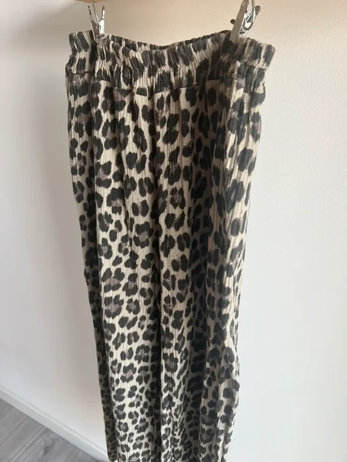 Pantalon fluide léopard gaze de coton - photo numéro 2