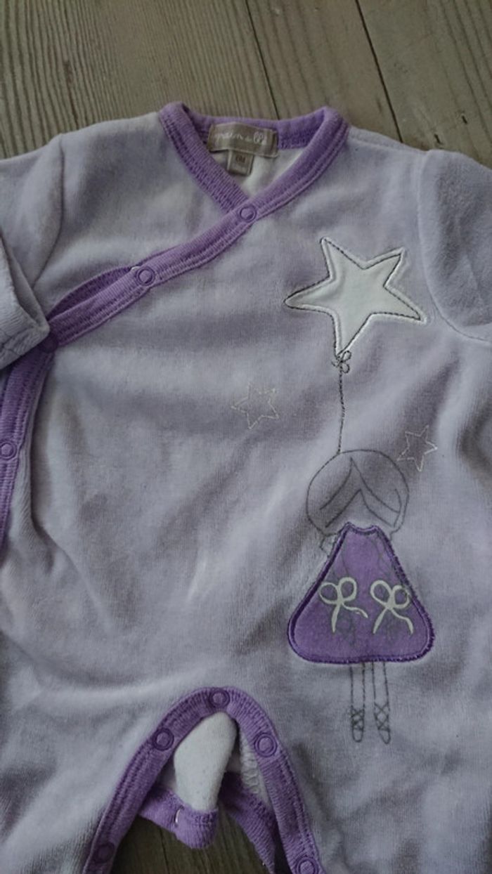 Pijama velours 00 mois - photo numéro 3