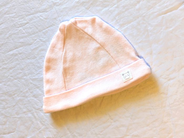 Bonnet Mes Petits Cailloux Rose Dessin Carré Tête Ourson Faune Accessoire Petits Enfants Bébés