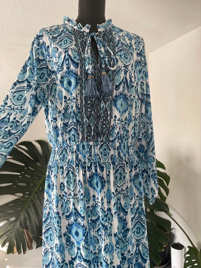 Robe longue imprimé bleu – Bonprix – Taille 42/44 (neuve sans étiquette)