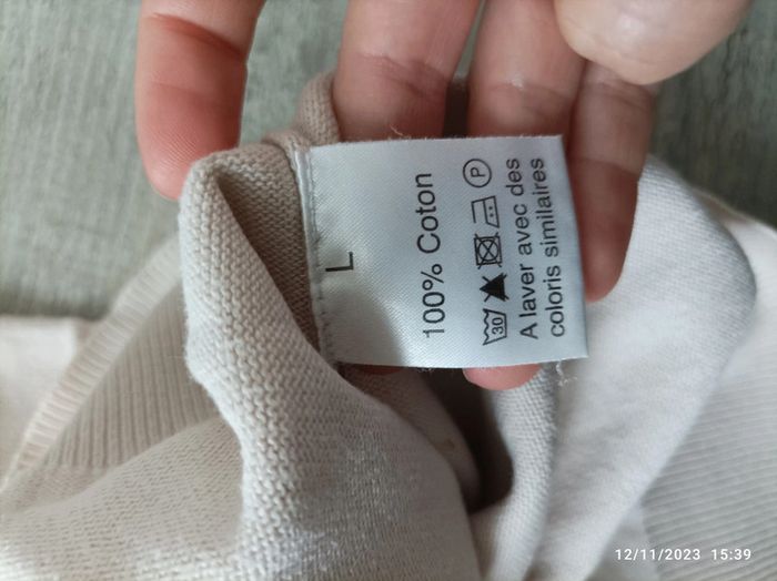 Pull beige taille L - photo numéro 2