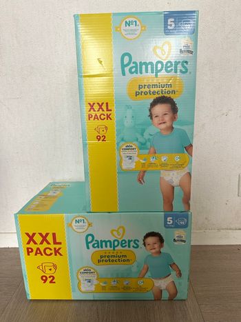 Lot de 2 paquets couche Pampers Premium Protection taille 5