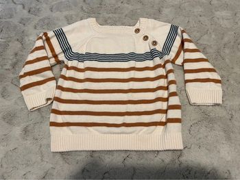Pull rayé en coton - Inextenso - 74 cm