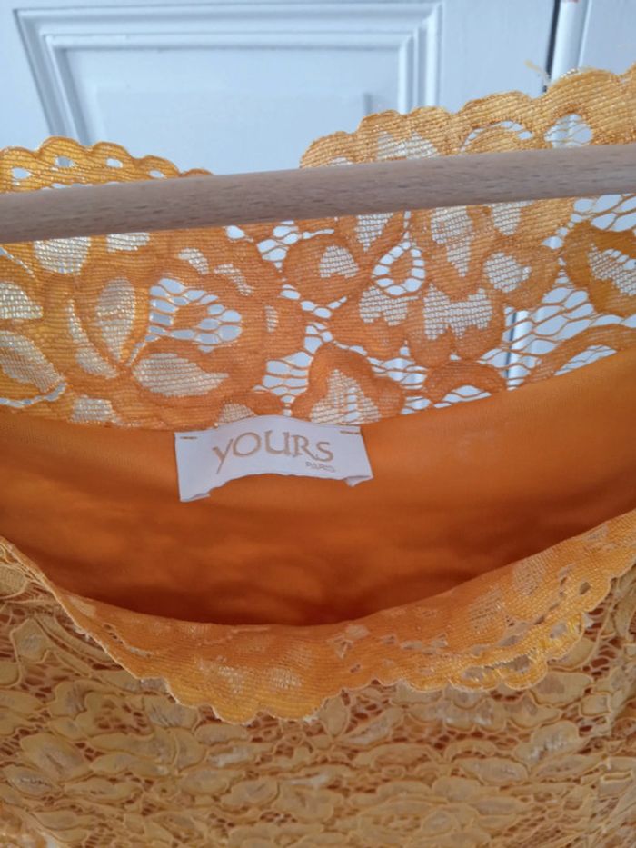 Robe dentelle jaune - Yours Paris - T3 - photo numéro 5