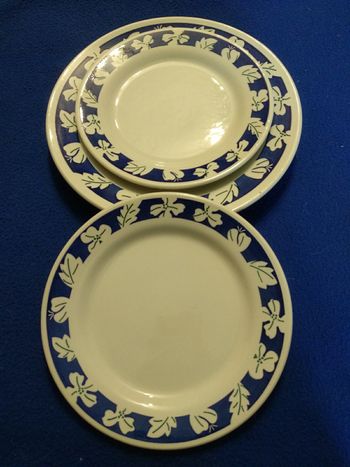 2 assiettes à dessert et 1 assiette plate Oxford Brazil 