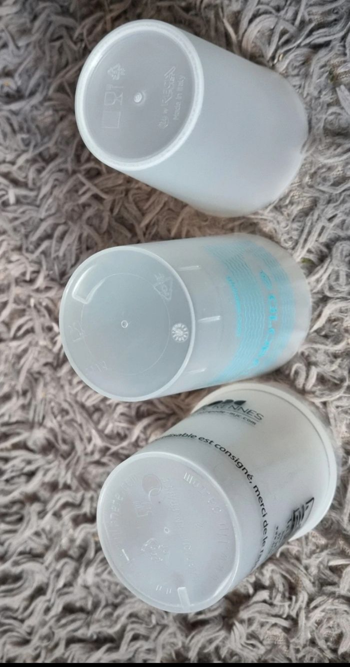 Lot 3 Verres en plastique 30cl publicitaire - photo numéro 4