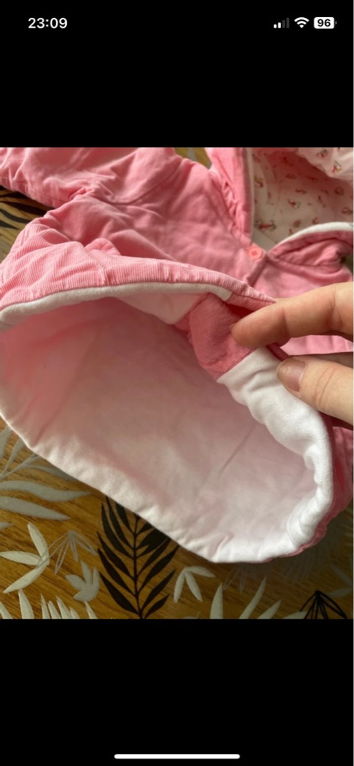 Manteau mi-saison velours côtelés rose petit bateau bb 3 mois - photo numéro 7