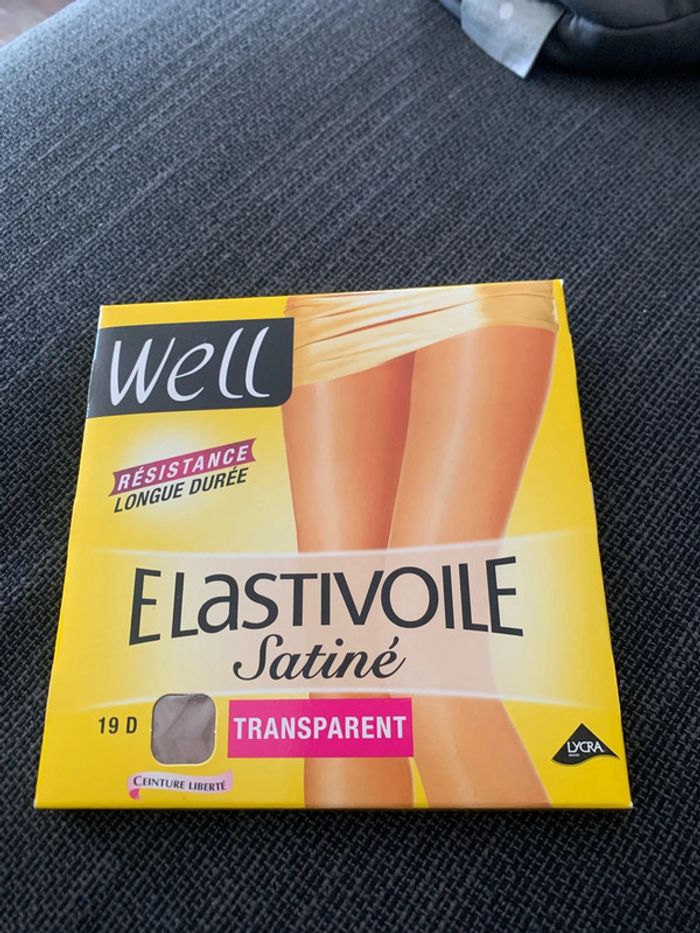 Collant elastivoile satiné transparent