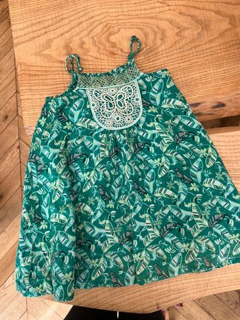 Robe vertbaudet taille 6 ans à bretelles bleu turquoise été fille