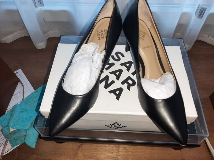 Escarpin Maidie noir en cuir taille 38 - photo numéro 2