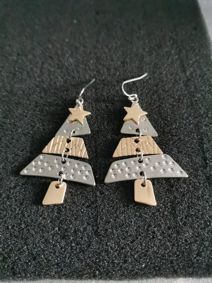 Boucles d'oreilles sapin de Noël