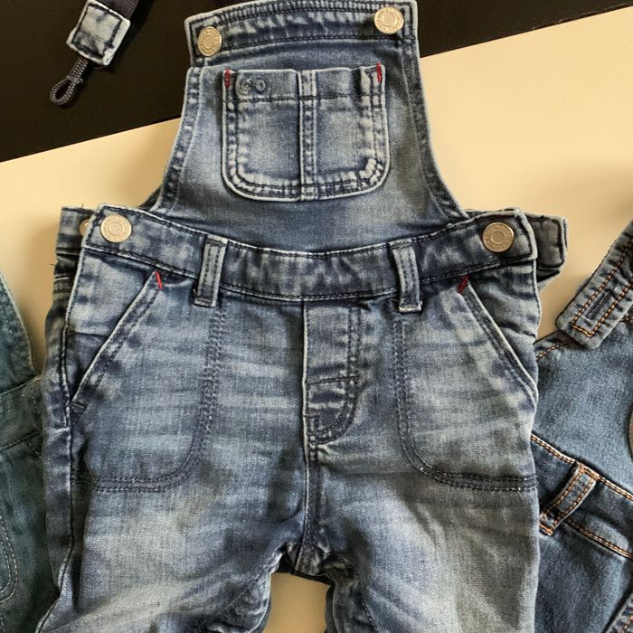 Lot de 3 salopettes jean 6 mois - photo numéro 5