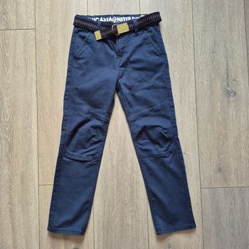 Pantalon jeans lisse bleu marine. Garçon 9 ans. Marque Lulu castagnette