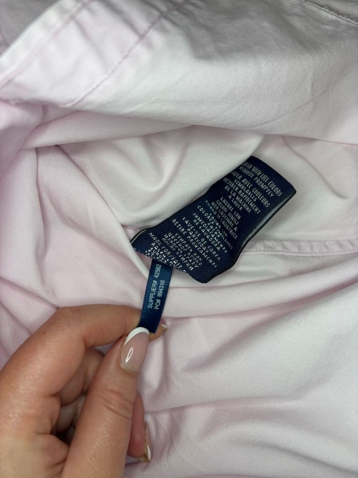 Chemise Neuve Ralph Lauren Rose Pâle Logo Blanc - Taille S/36 - photo numéro 7