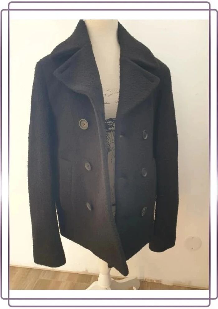 Manteau 70% Laine, neuf avec étiquette All Saints noir, taille 36 eds peacoat