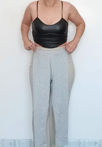 Leggings gris pailleté xs