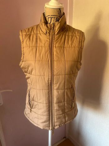 Veste matelassé sans manches femme beige taille 42