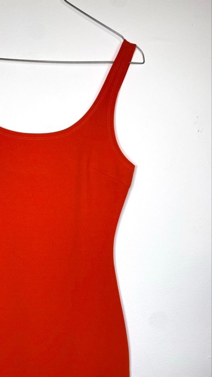 Robe moulante rouge orangé Vera&Lucy - photo numéro 2