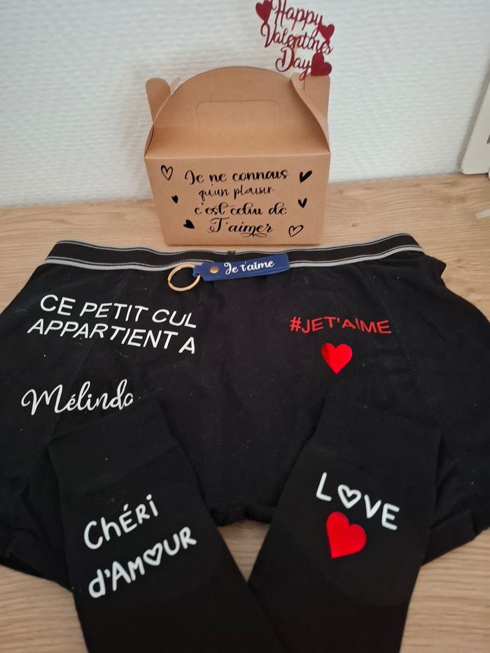 Box St Valentin  caleçon chaussette