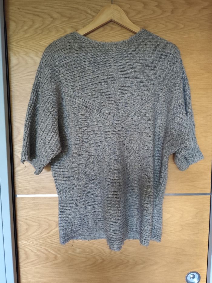 Pull taupe manches 3/4