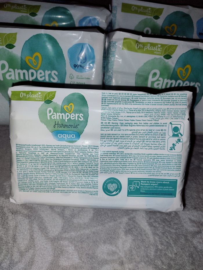 Lot de lingettes Pampers harmonie aqua - photo numéro 3