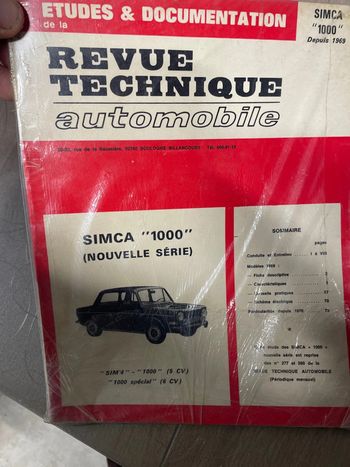 Revue technique Simca 1000 collection