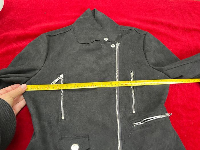 Blouson style perfecto noir T.M – effet daim, velours peau de pêche - photo numéro 10