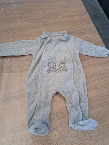Pyjama grenouillère naissance gris