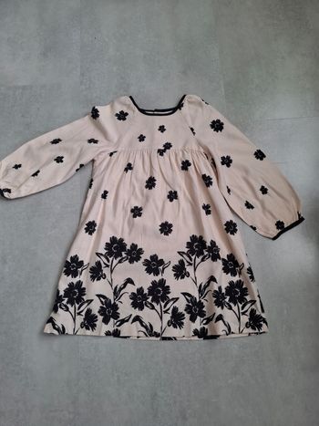 Robe Turquoise Zara Fille 7/8 Ans (128 Cm) - Fourrure Imitation - Vintage Neuf étiqueté