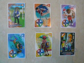 Lot de 5 cartes cartonnées Playmobil