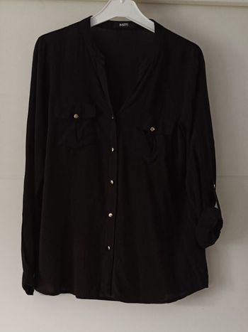 Blouse noire manches longues T 36