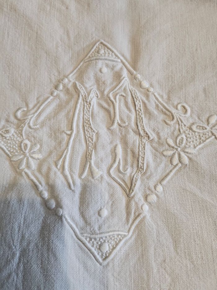 Drap metis brodé ancien - photo numéro 2