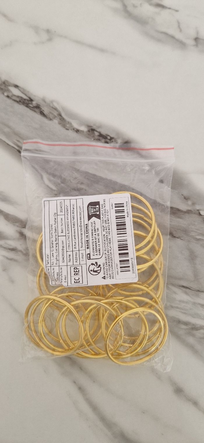 12 anneaux serviettes de table neufs - photo numéro 2