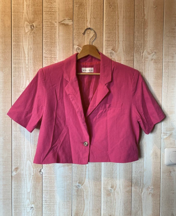 Crop top blazer rose Lefties – Taille M💖