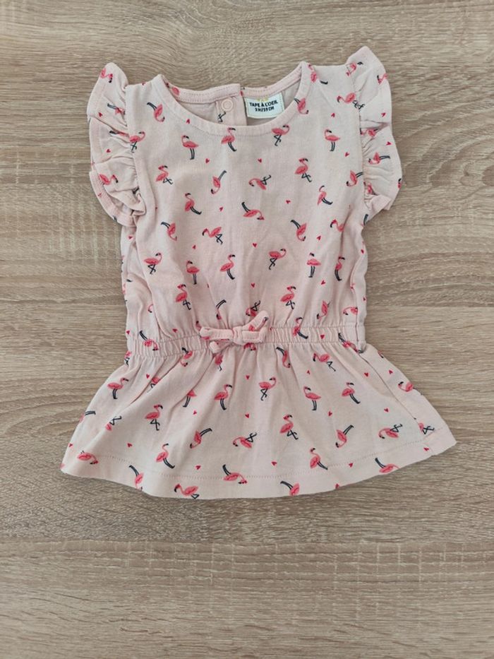 Robe motif flamant rose