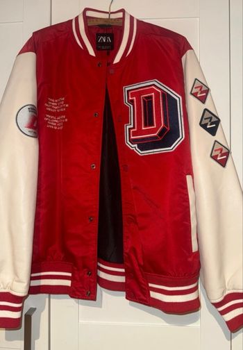 Veste rouge imprimée Zara 