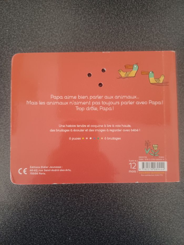 Livre sonore Écoute papa qui parle avec les animaux - photo numéro 2