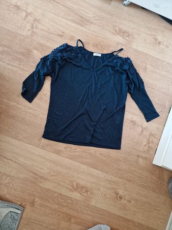 Pull manche 3/4 dentelles
