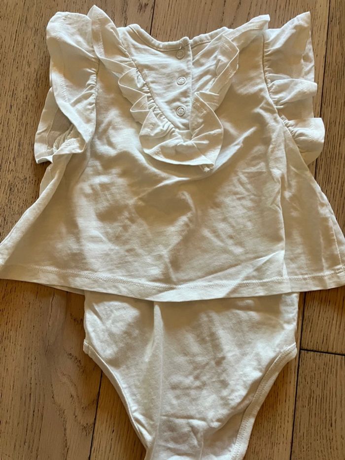 Ensemble tee-shirt MC body + short rose fille 12 mois Sergent Major - photo numéro 4